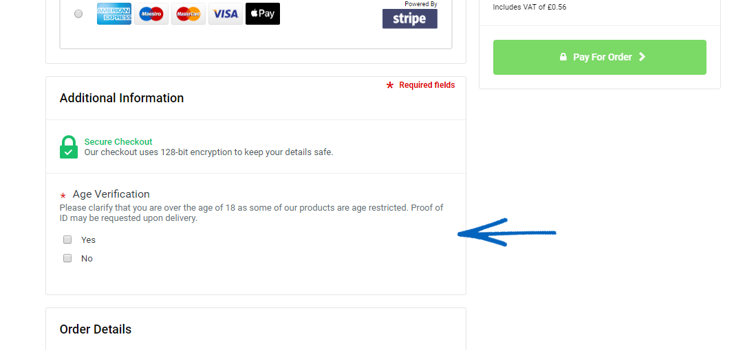 Verification during checkout popup example verification-during-checkout